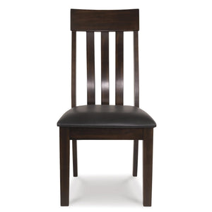 Faux Leather Rake Back Dining Chairs Set of 2