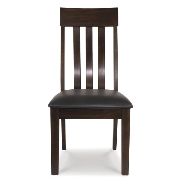 Faux Leather Rake Back Dining Chairs Set of 2