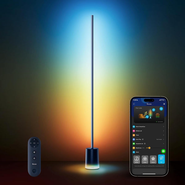 Smart RGBIC LED Floor Lamp with Music Sync – 1725lm, Color Changing, Dimmable