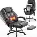 Reclining Massage Office Chair with Heat & Footrest – 400 lbs Capacity