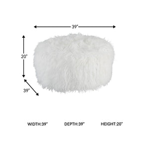 Faux Fur Oversized Accent Ottoman