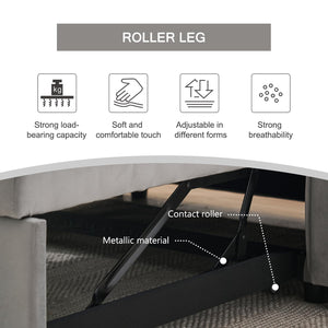 Convertible Futon Sofa Bed with Adjustable Backrest & Storage Pockets