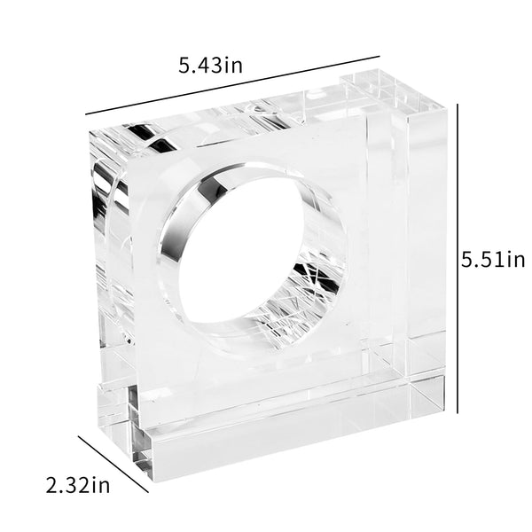 Crystal Bookends Square – 1 Pair