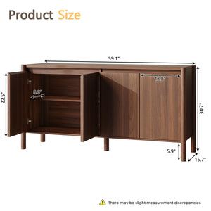 Mid Century Sideboard Buffet Cabinet 59 Inch