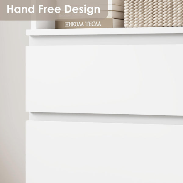 70" Tall Bookcase with 3 Drawers & 3-Tier Open Shelves