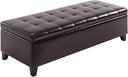 51" Tufted Ottoman Storage Bench with Lift Top