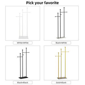 Freestanding Coat Rack with Marble Base