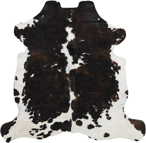 Tricolor Brazilian Cowhide Rug – XLarge Genuine Leather Area Rug