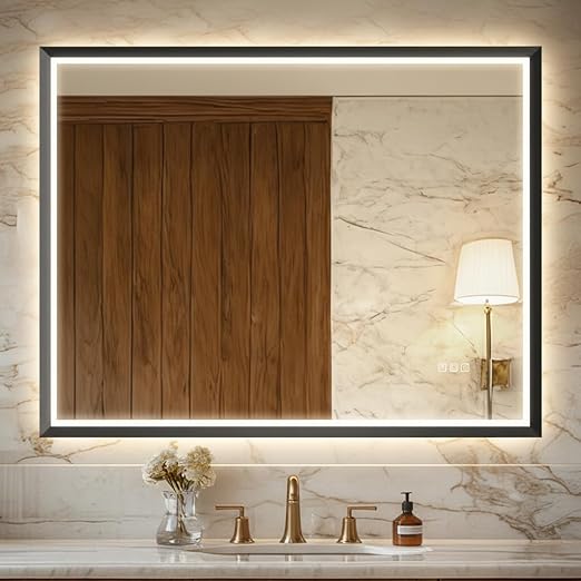LED Bathroom Mirror with Anti-Fog & Dimmable Lights