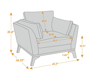 Oversized Accent Chair with Thick Cushion