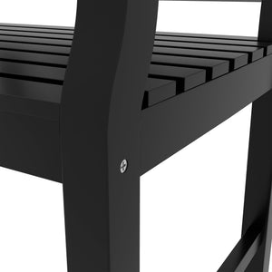 Outdoor Wood Patio Bench – 2-Person, 46" W