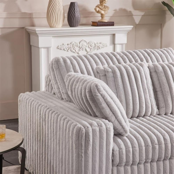 Convertible Sectional Sofa with Power Recliner & USB Charging