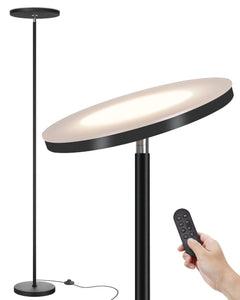 LED Torchiere Floor Lamp with Remote & Foot Switch
