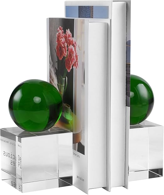 Crystal Bookends Set of 2 with Gift Box