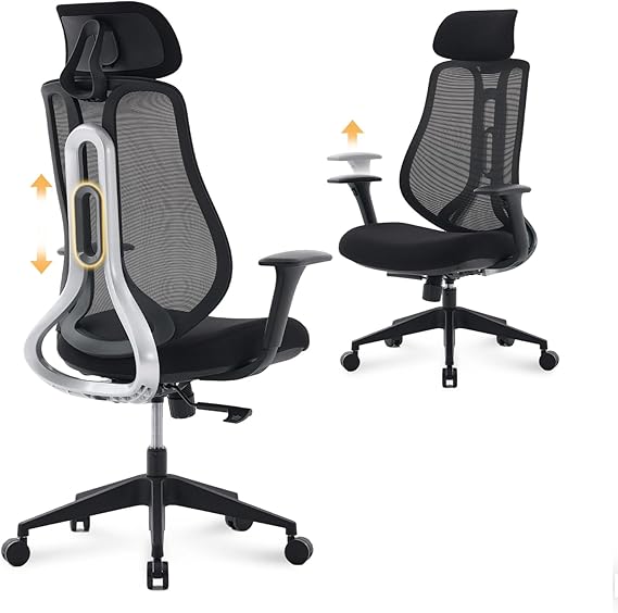 Ergonomic Mesh High-Back Office Chair with 3D Armrests
