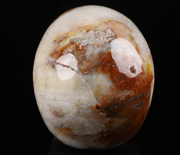 Red Crazy Lace Agate Crystal Skull Sculpture