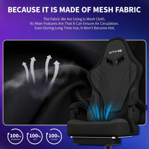 Big and Tall Ergonomic Gaming Chair with Footrest & Lumbar Support