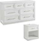 7-Drawer Dresser & Nightstand Set with Charging Station