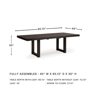 Extendable Dining Table with Sled Base