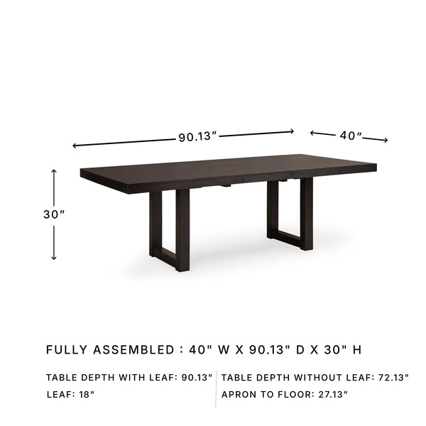 Extendable Dining Table with Sled Base