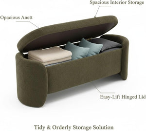 50-Inch Storage Ottoman Bench