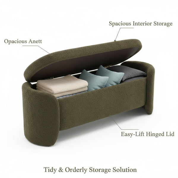 50-Inch Storage Ottoman Bench