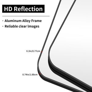 Rectangular Aluminum Frame Bathroom Mirror 28x42 Inch