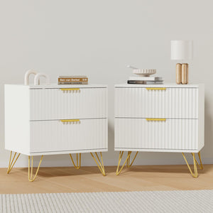 Modern Nightstand Set of 2 with Drawers