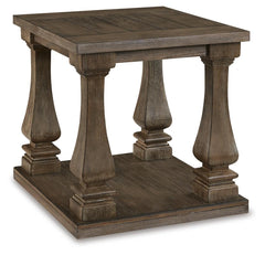 Modern Country Rectangular End Table – Weathered Gray
