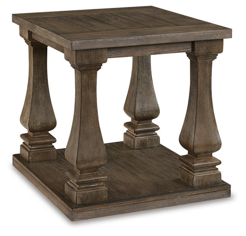 Modern Country Rectangular End Table – Weathered Gray