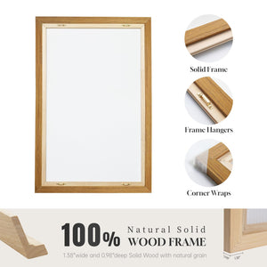 Framed Square Abstract Wall Art 24x24 Inch