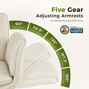 Criss Cross Chair with Adjustable Armrests & Wheels