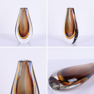 Hand Blown Glass Vase — Decorative Art Vase for Home Decor