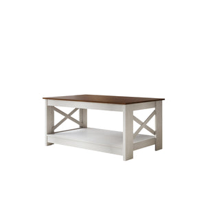 3-Piece Rustic Farmhouse Coffee Table Set with Storage