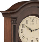 Gold Tone Arched Pendulum Wall Clock with Dual Chimes