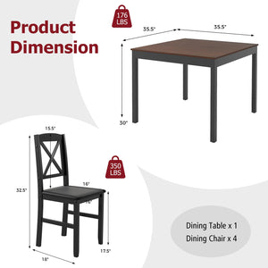 3-Piece Mid-Century Modern Dining Set for 2