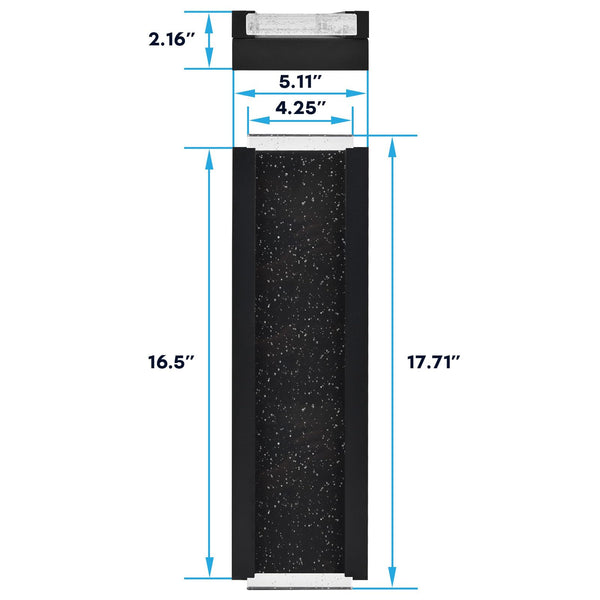 LED Outdoor Wall Sconce with Seeded Bubble Glass, 3CCT, IP65, 12W – 2 Pack
