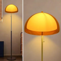 Mushroom Floor Lamp 60" Orange Mid Century Globe Acrylic Standing Lamp
