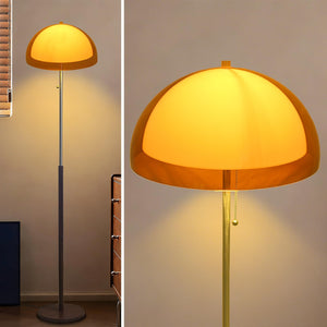 Mushroom Floor Lamp 60" Orange Mid Century Globe Acrylic Standing Lamp
