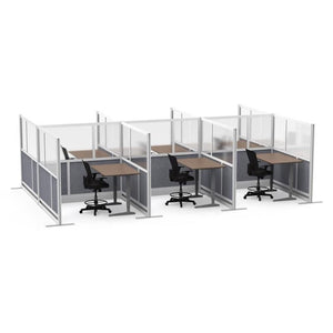 Modular Wall Room Divider System with Acoustic PET Panels