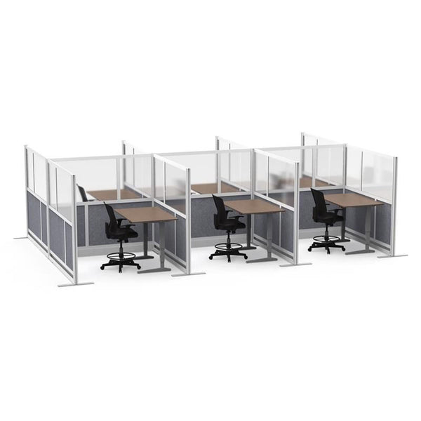 Modular Wall Room Divider System with Acoustic PET Panels