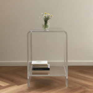 Clear Acrylic End Table & Nightstand – 2 or 3 Tier