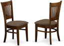 Dining Chairs with Linen Seat, Set of 2
