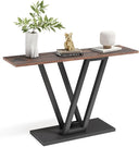43" Console Table – White & Gold