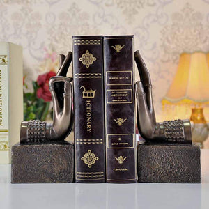 Resin Bergamot Decorative Bookends – Black, Set of 2