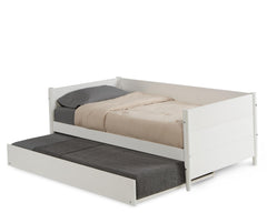 Mid-Century Modern Twin Daybed with Trundle — Solid Wood