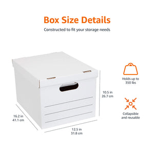 Corrugated Cardboard Filing Boxes with Lift-Off Lid
