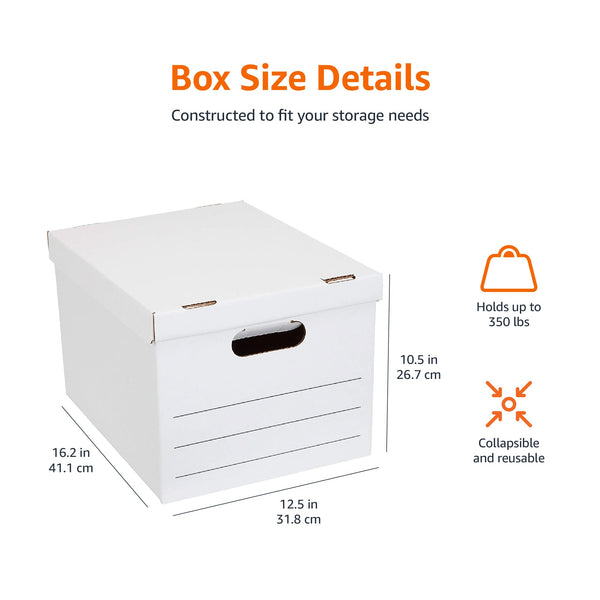 Corrugated Cardboard Filing Boxes with Lift-Off Lid