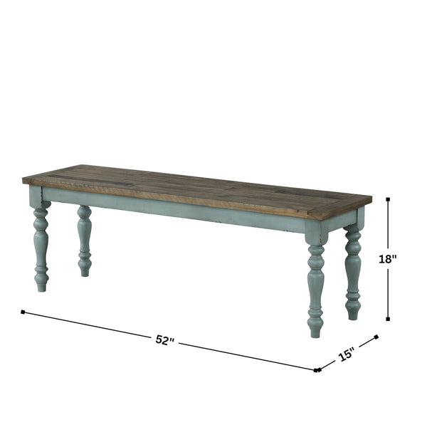 6-Piece Farmhouse Dining Set with Bench
