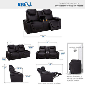 Big & Tall Home Theater Seating with Power Recline